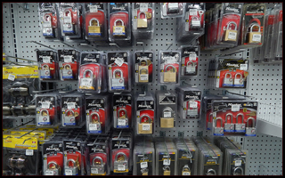 Locks at the hardware store