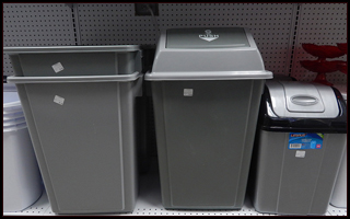Dustbins at the store